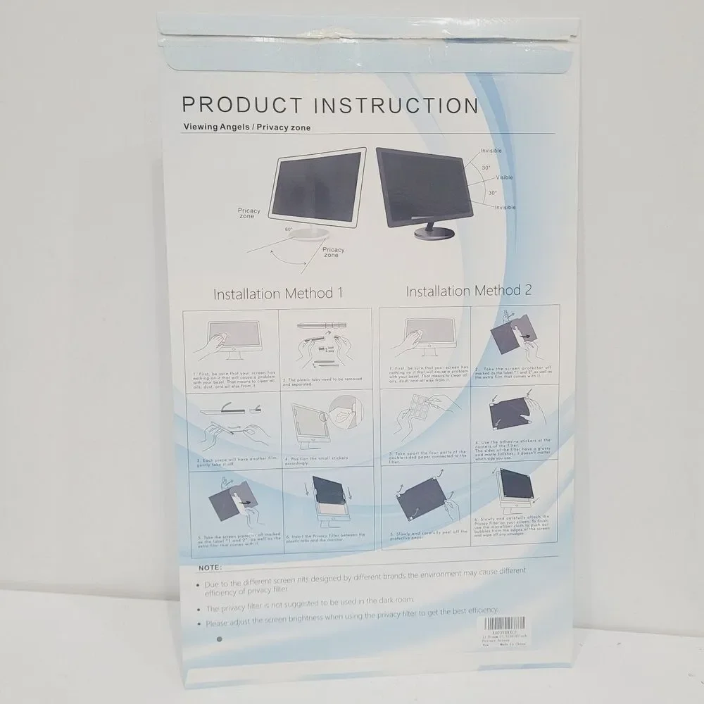 21.5 Inch Privacy Screen for Monitor for Widescreen‎ Monitor - Anti Glare - Blue